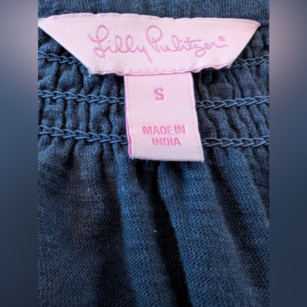 Lilly Pulitzer Essie Sleeveless Shift Dress Navy Size Small - Picture 6 of 10